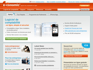 Aperçu visuel du site http://www.e-conomic.fr