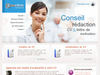 Aperçu visuel du site http://www.cvclick.fr