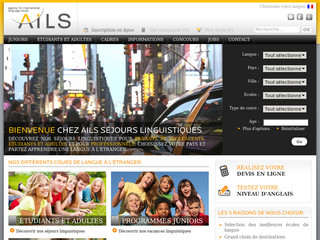 Aperçu visuel du site http://www.sejours-linguistiques.com/