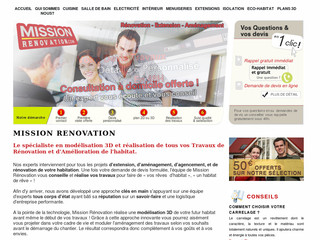 Aperçu visuel du site http://www.mission-renovation.com