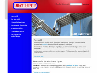 Aperçu visuel du site http://www.lmd-calorifuge.fr
