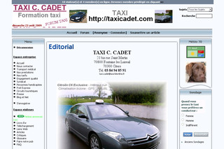 Aperçu visuel du site http://taxicadet.com