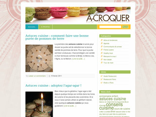 Blog cuisine gastronomique - A-croquer.net