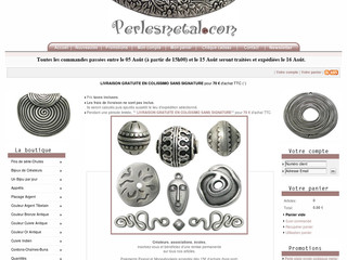 Perlesmetal.com - Accessoires en métal de toutes sortes