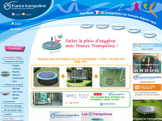Aperçu visuel du site http://www.france-trampoline.com