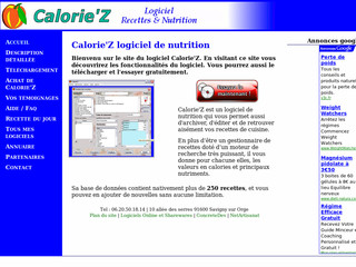 Logiciel de recettes de cuisine - Caloriez.free.fr