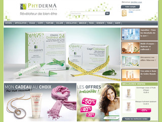 Aperçu visuel du site http://www.phyderma.fr/