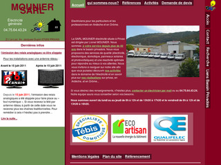 Aperçu visuel du site http://www.electricite-mounier.fr/