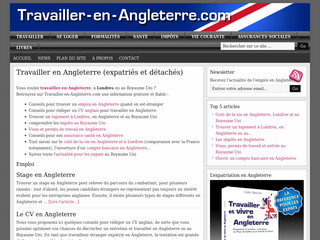 Aperçu visuel du site http://www.travailler-en-angleterre.com