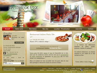 Aperçu visuel du site http://www.restaurant-latourdepise.fr