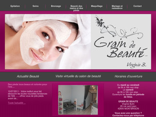 Aperçu visuel du site http://www.graindebeaute-esthetique.fr