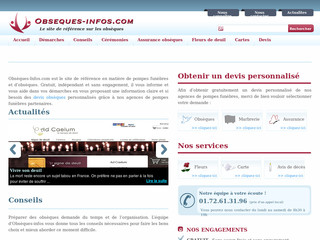 Aperçu visuel du site http://www.obseques-infos.com/