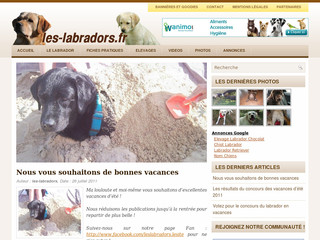 Les-labradors.fr - Site spécialisé sur le chien de race labrador