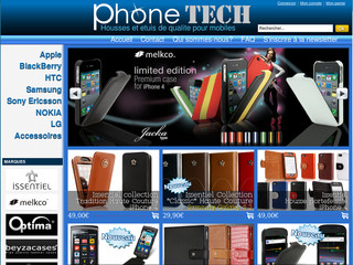 Phonetech, étui fourreau en cuir pour téléphone portable - Phonetech.fr