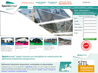 Aperçu visuel du site http://www.spaciotempo.fr