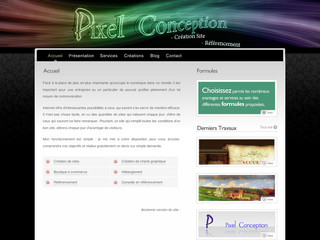 Aperçu visuel du site http://www.pixel-conception.com