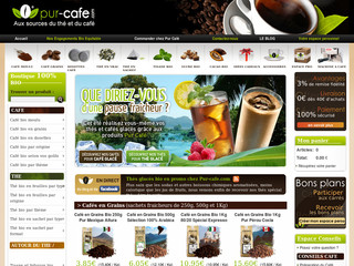 Aperçu visuel du site http://www.pur-cafe.com