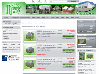 Aperçu visuel du site http://www.serre-jardin.net