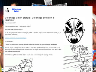 Jeu en ligne de coloriage de catch pour enfant avec Coloriage-catch.fr