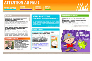 Aperçu visuel du site http://www.attentionaufeu.fr