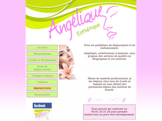 Aperçu visuel du site http://www.angelique-esthetique.fr