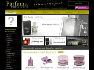 Aperçu visuel du site http://www.parfumsmoinscher.com