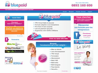 Solution de paiement sur Internet avec Bluepaid.com