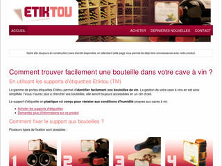Etiktou - supports d'étiquettes pour bouteille de vin - Etiktou.com