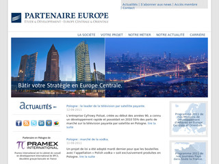 Aperçu visuel du site http://www.partenaire-europe.com