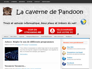 La caverne de Pandoon sur Pandoon.info