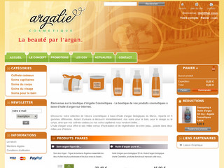 Aperçu visuel du site http://www.argalie.com/