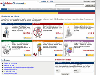 Aperçu visuel du site http://www.creation-site-internet.ca/