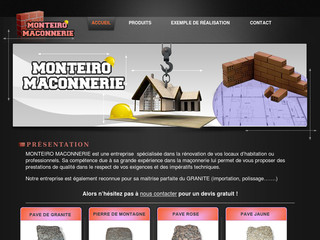 Aperçu visuel du site http://monteiro-maconnerie.fr/