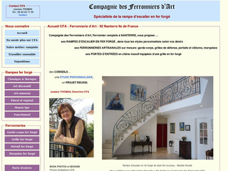 Aperçu visuel du site http://www.cfa-ferronnerie.fr