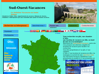 Locations de gîtes et chambres d'hôtes en France - Sud-ouest-vacances.com