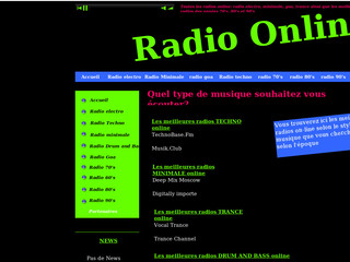 Aperçu visuel du site http://www.ecouter-radio.fr