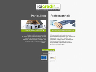 Crédit immobilier et prêt professionnel en ligne - Icicredit.com