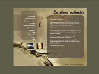 Aperçu visuel du site http://www.laplumeenchantee.fr