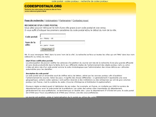 Codespostaux.org : Code Postal