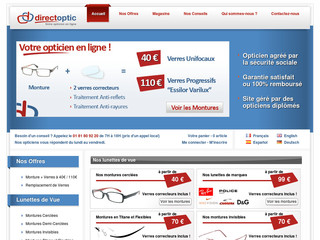 Aperçu visuel du site http://www.direct-optic.fr