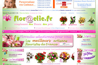 Aperçu visuel du site http://www.floraclic.fr/