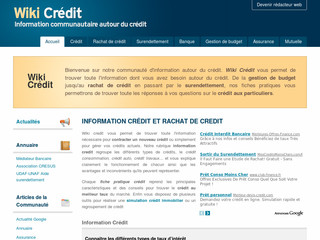 Aperçu visuel du site http://www.wiki-credit.fr