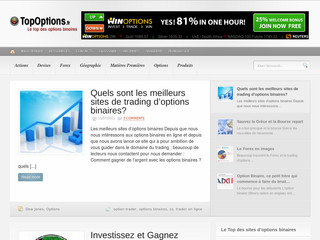 Aperçu visuel du site http://www.topoptions.fr