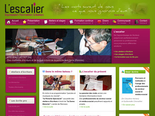 Aperçu visuel du site http://www.lescalier-ecriture.fr/