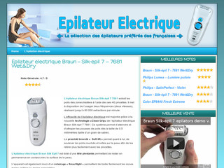 Aperçu visuel du site http://www.epilateur-electrique.info/