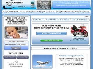 Taxi moto Centrale Île De France - Motocharter.com