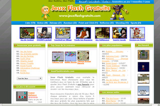 Aperçu visuel du site http://www.jeuxflashgratuits.com