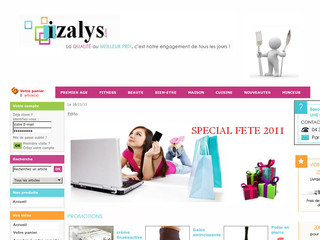 Aperçu visuel du site http://www.izalys.com