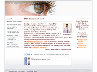 Aperçu visuel du site http://dmla-macula.fr