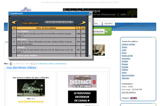 Aperçu visuel du site http://toptube.free.fr